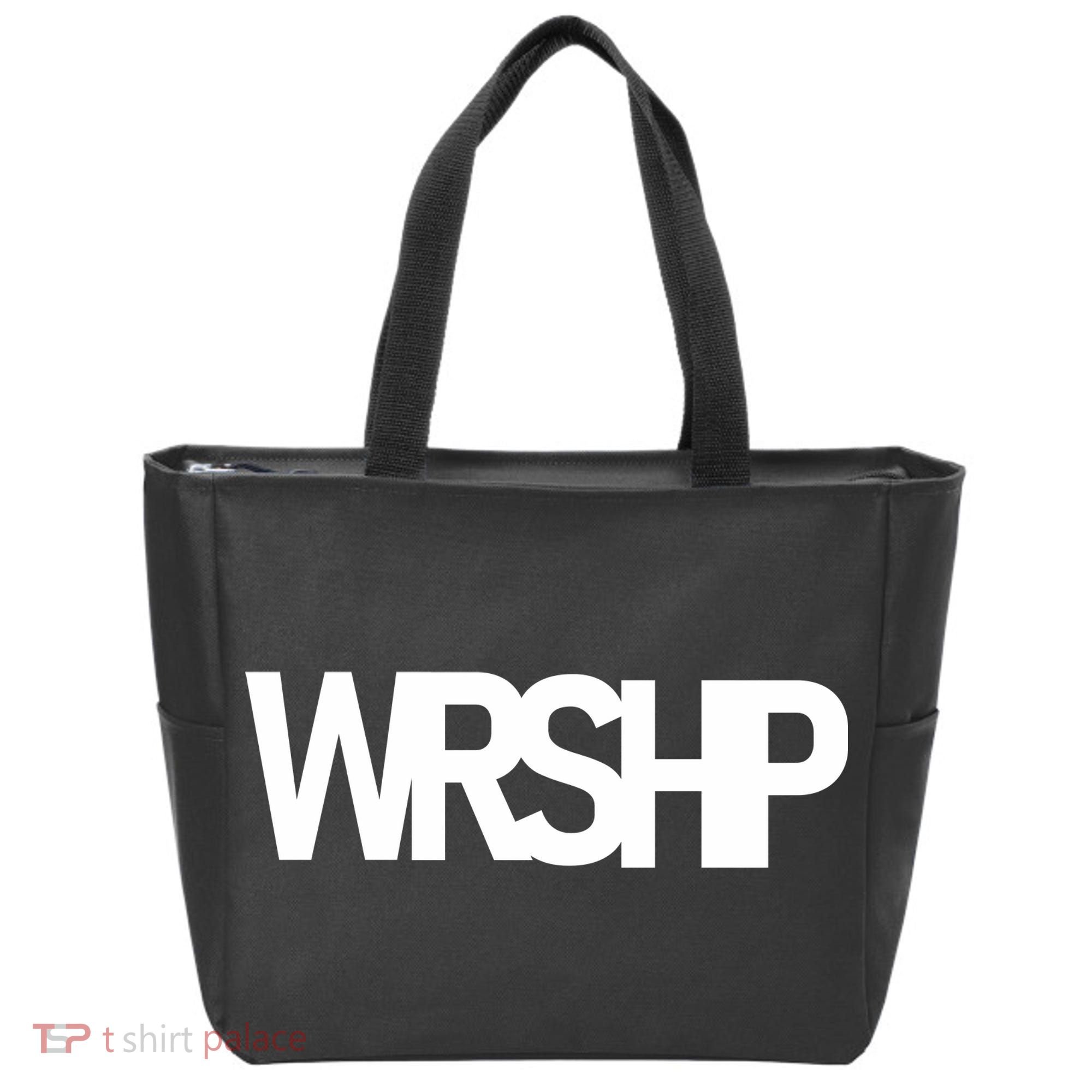 WRSHP Logo Worship Christian Tote Bag