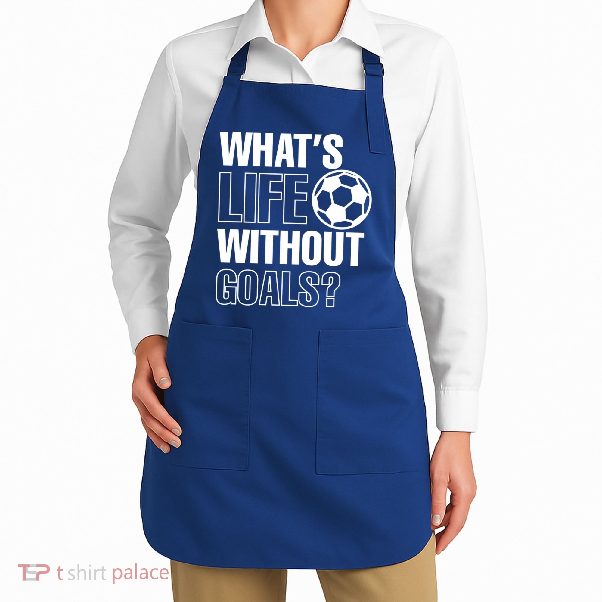 Whats Life Without Goals Soccer Player Coach Gift Apron