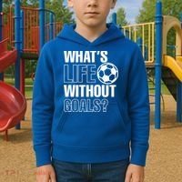 Whats Life Without Goals Soccer Player Coach Gift Kids Hoodie thumb 2