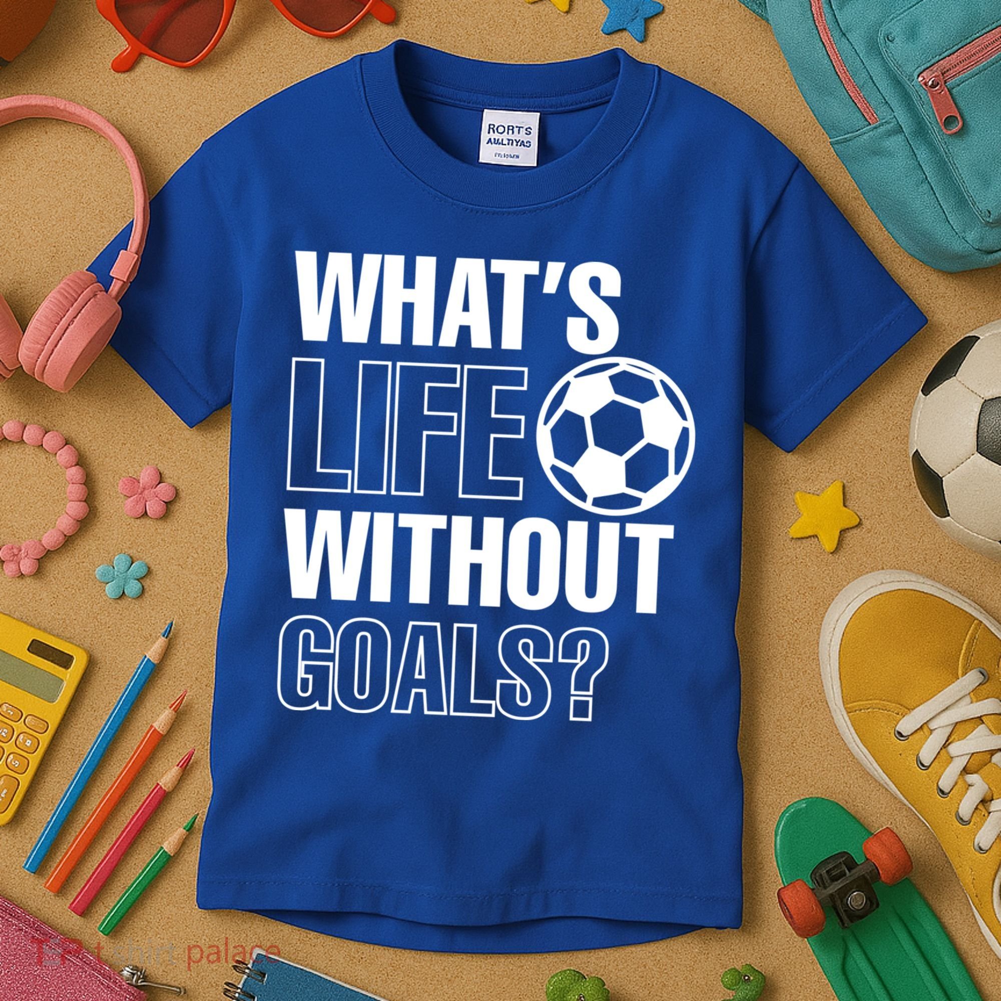 Whats Life Without Goals Soccer Player Coach Gift Kids T-Shirt