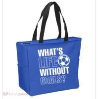 Whats Life Without Goals Soccer Player Coach Gift Tote Bag thumb 2