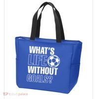 Whats Life Without Goals Soccer Player Coach Gift Tote Bag thumb 3