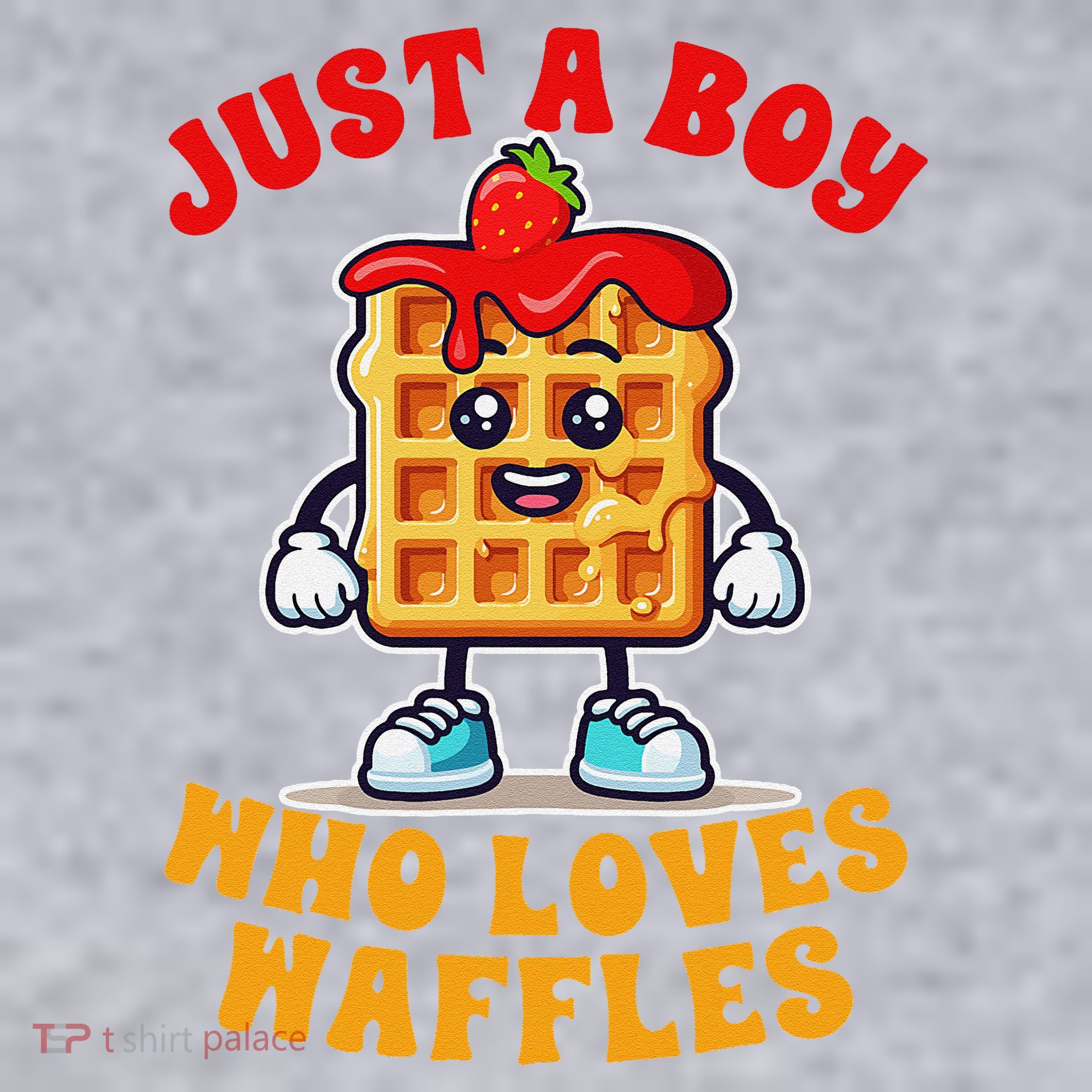 Waffle Lover Waffle Squad Foodie Just A Boy Loves Waffles Women's Racerback Cropped Tank