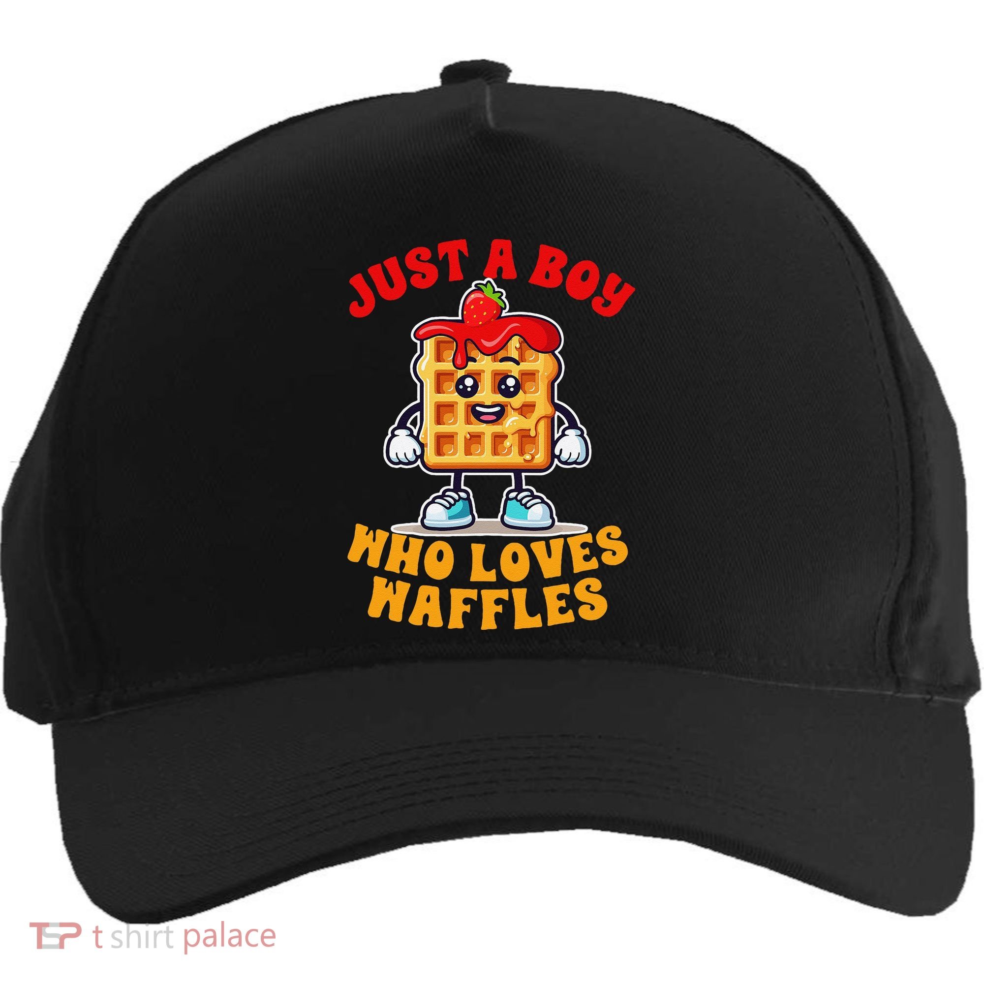 Waffle Lover Waffle Squad Foodie Just A Boy Loves Waffles Five-Panel Snapback Cap