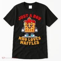 Waffle Lover Waffle Squad Foodie Just A Boy Loves Waffles Tall T-Shirt thumb 0