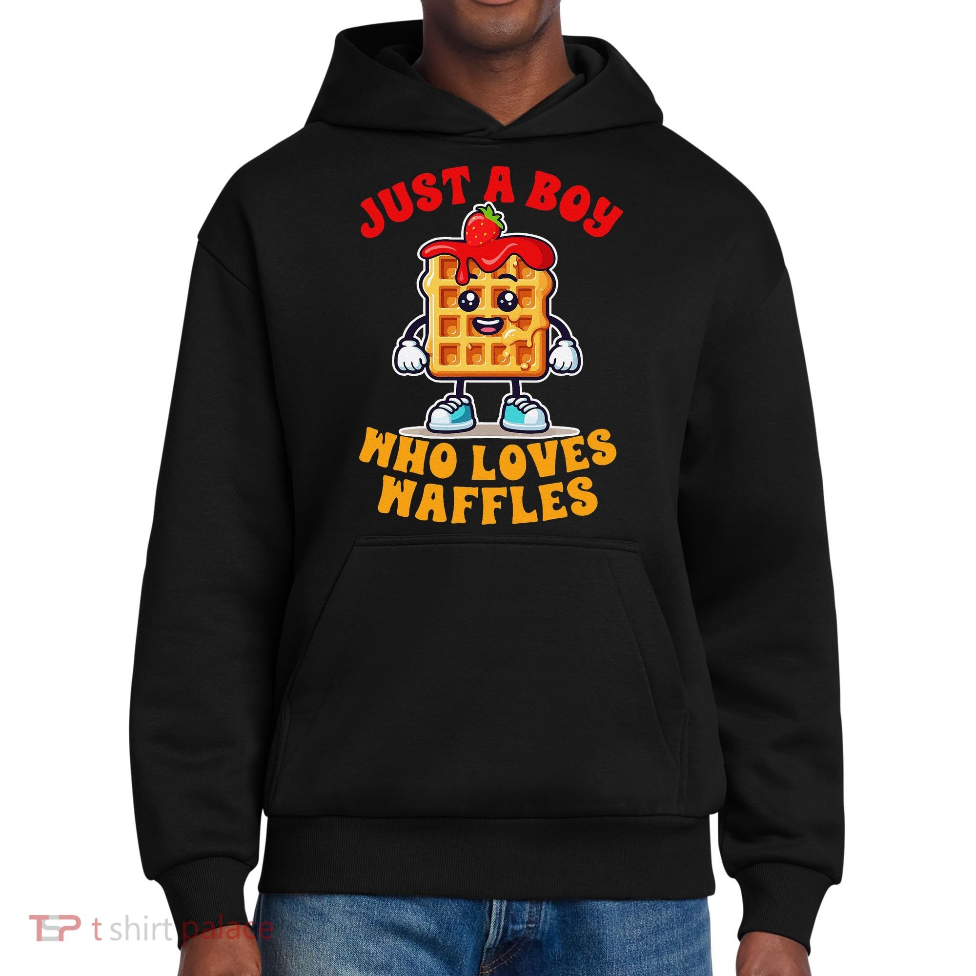 Waffle Lover Waffle Squad Foodie Just A Boy Loves Waffles District V.I.T. Heavyweight Hoodie