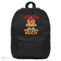 Waffle Lover Waffle Squad Foodie Just A Boy Loves Waffles 16 in Basic Backpack thumb 0