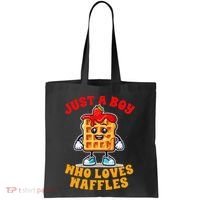 Waffle Lover Waffle Squad Foodie Just A Boy Loves Waffles Tote Bag thumb 0