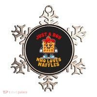 Waffle Lover Waffle Squad Foodie Just A Boy Loves Waffles Ornament thumb 0