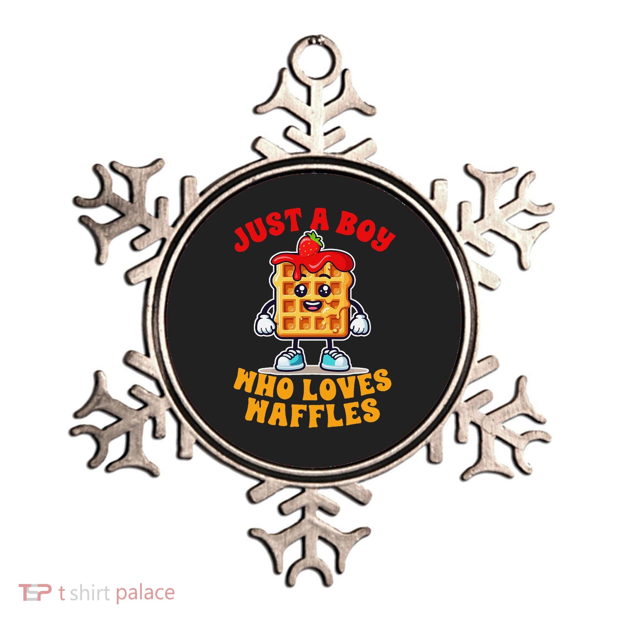 Waffle Lover Waffle Squad Foodie Just A Boy Loves Waffles Ornament