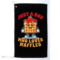 Waffle Lover Waffle Squad Foodie Just A Boy Loves Waffles Golf Towel thumb 0