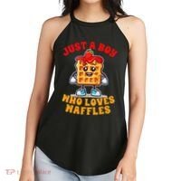 Waffle Lover Waffle Squad Foodie Just A Boy Loves Waffles Women's Perfect Tri Rocker Tank thumb 2