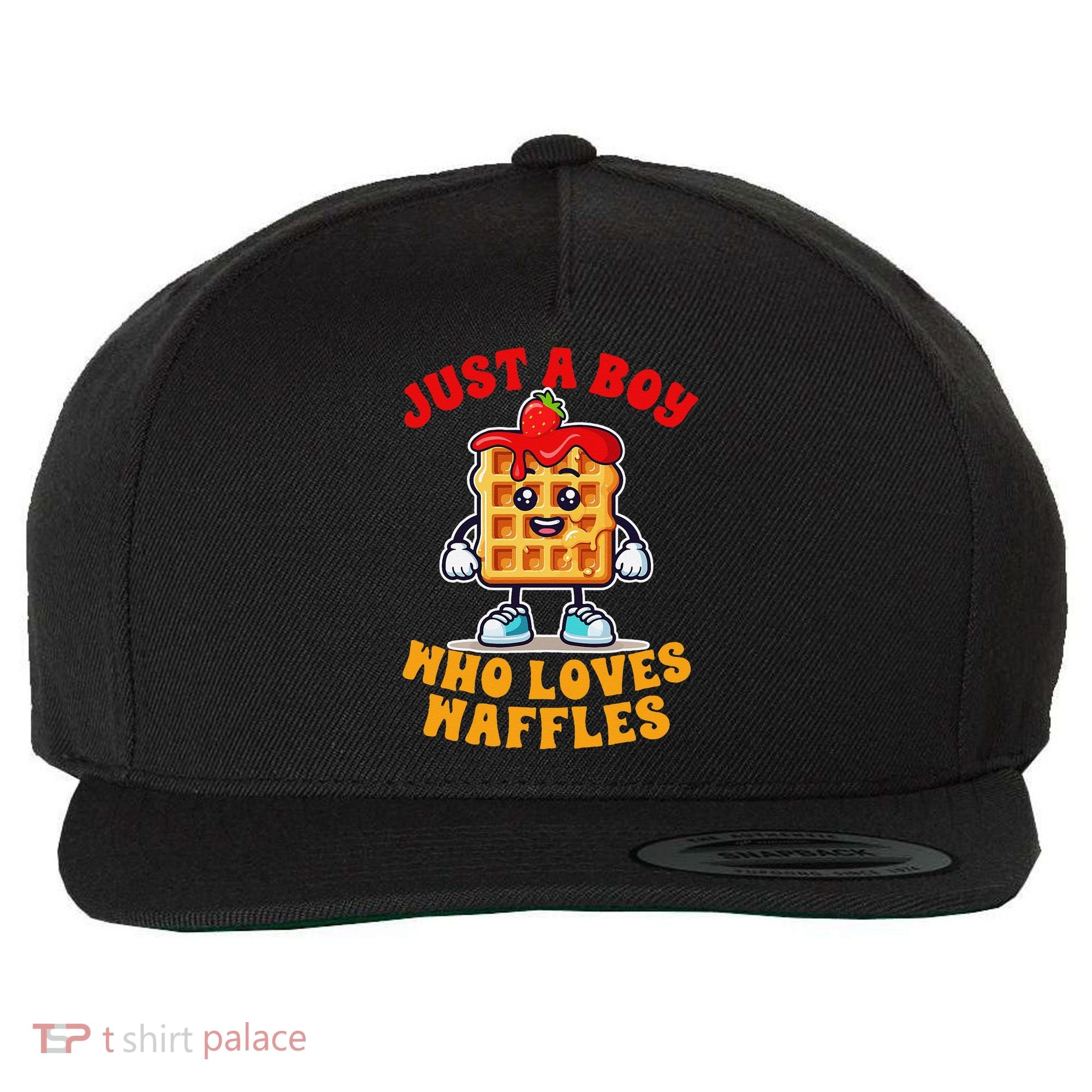 Waffle Lover Waffle Squad Foodie Just A Boy Loves Waffles Wool Snapback Cap