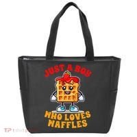 Waffle Lover Waffle Squad Foodie Just A Boy Loves Waffles Tote Bag thumb 0