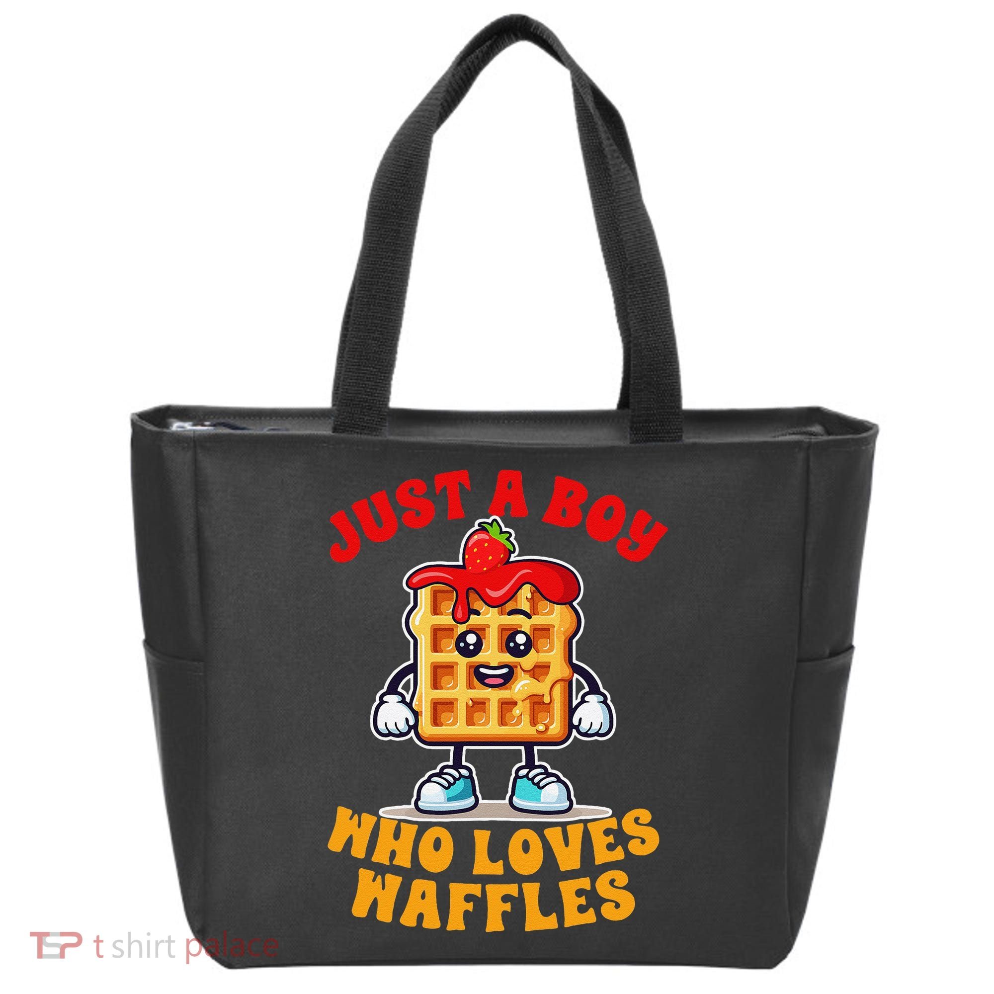 Waffle Lover Waffle Squad Foodie Just A Boy Loves Waffles Tote Bag