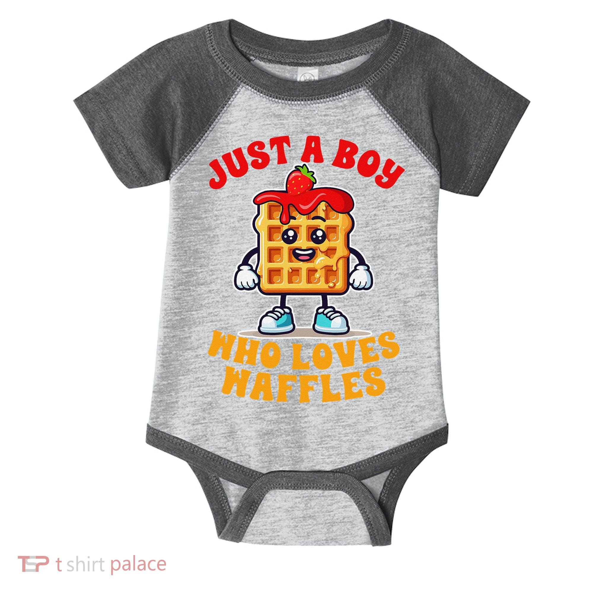 Waffle Lover Waffle Squad Foodie Just A Boy Loves Waffles Infant Baby Jersey Bodysuit