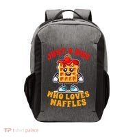 Waffle Lover Waffle Squad Foodie Just A Boy Loves Waffles Vector Backpack thumb 0
