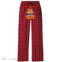Waffle Lover Waffle Squad Foodie Just A Boy Loves Waffles Women's Flannel Plaid Pajama Pants thumb 0