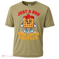 Waffle Lover Waffle Squad Foodie Just A Boy Loves Waffles Cooling Performance Crew T-Shirt thumb 0