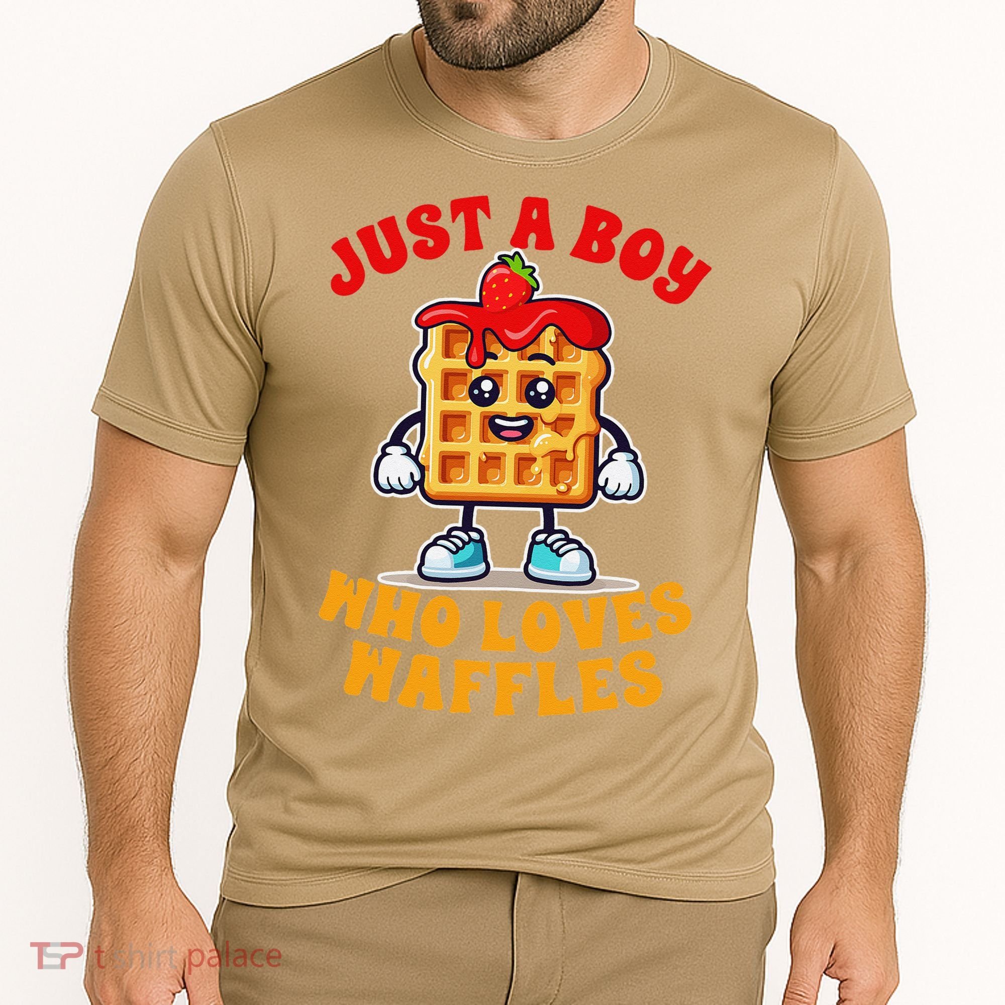 Waffle Lover Waffle Squad Foodie Just A Boy Loves Waffles Cooling Performance Crew T-Shirt