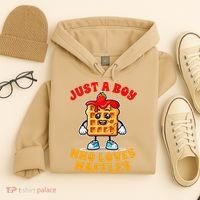Waffle Lover Waffle Squad Foodie Just A Boy Loves Waffles Hoodie thumb 4