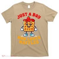 Waffle Lover Waffle Squad Foodie Just A Boy Loves Waffles T-Shirt thumb 0