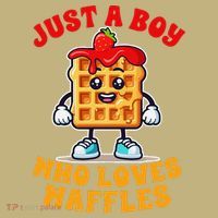 Waffle Lover Waffle Squad Foodie Just A Boy Loves Waffles Magnet thumb 1