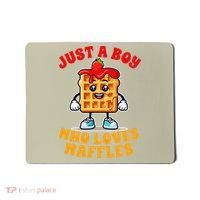Waffle Lover Waffle Squad Foodie Just A Boy Loves Waffles Mousepad thumb 0