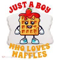 Waffle Lover Waffle Squad Foodie Just A Boy Loves Waffles Ceramic Ornament thumb 2