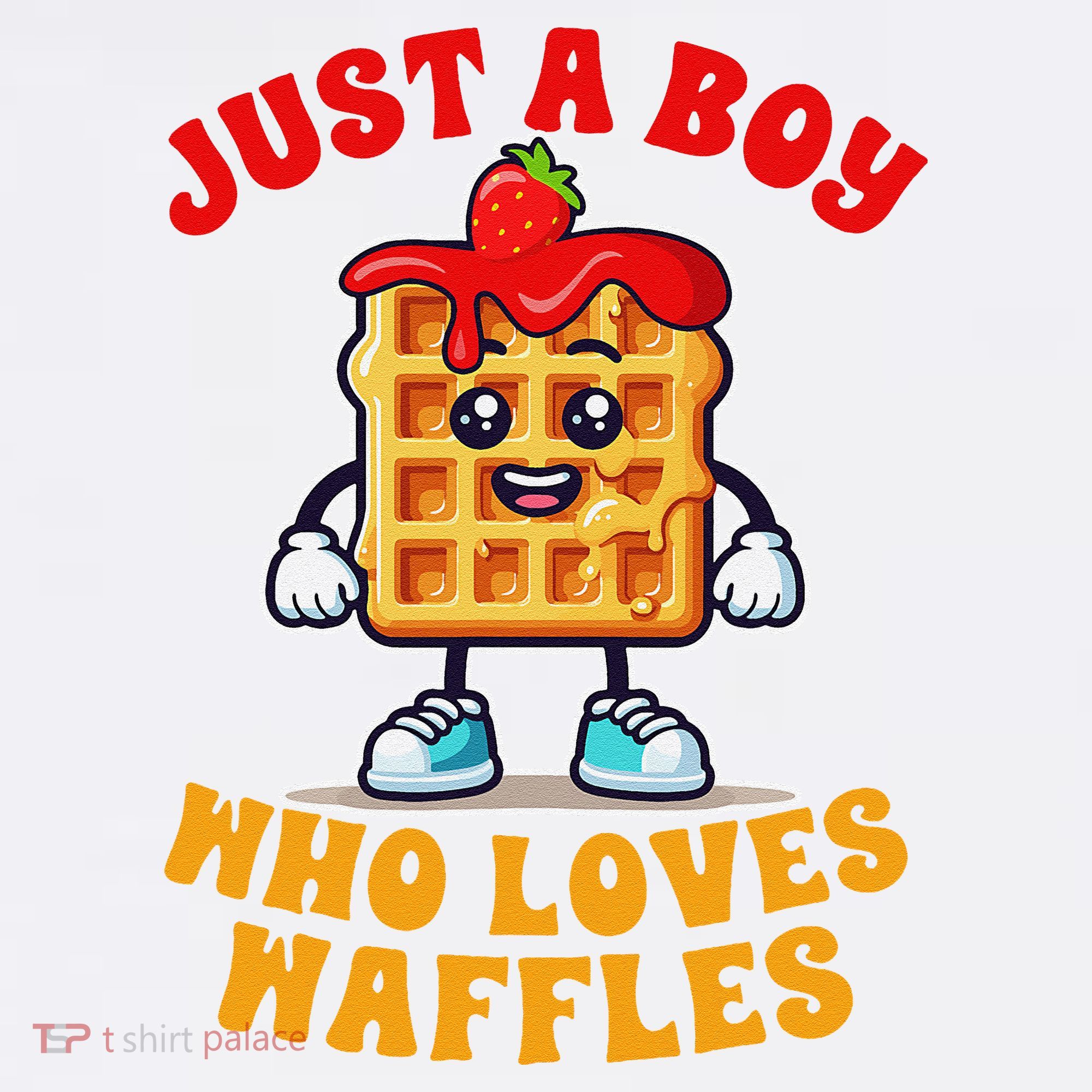 Waffle Lover Waffle Squad Foodie Just A Boy Loves Waffles Comfort Colors Garment-Dyed Hooded Sweatshirt