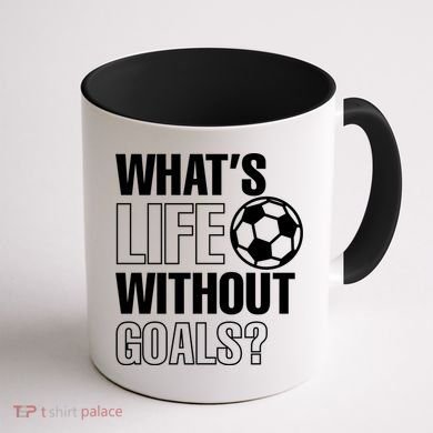 Whats Life Without Goals Soccer Player Coach Gift Coffee Mug back