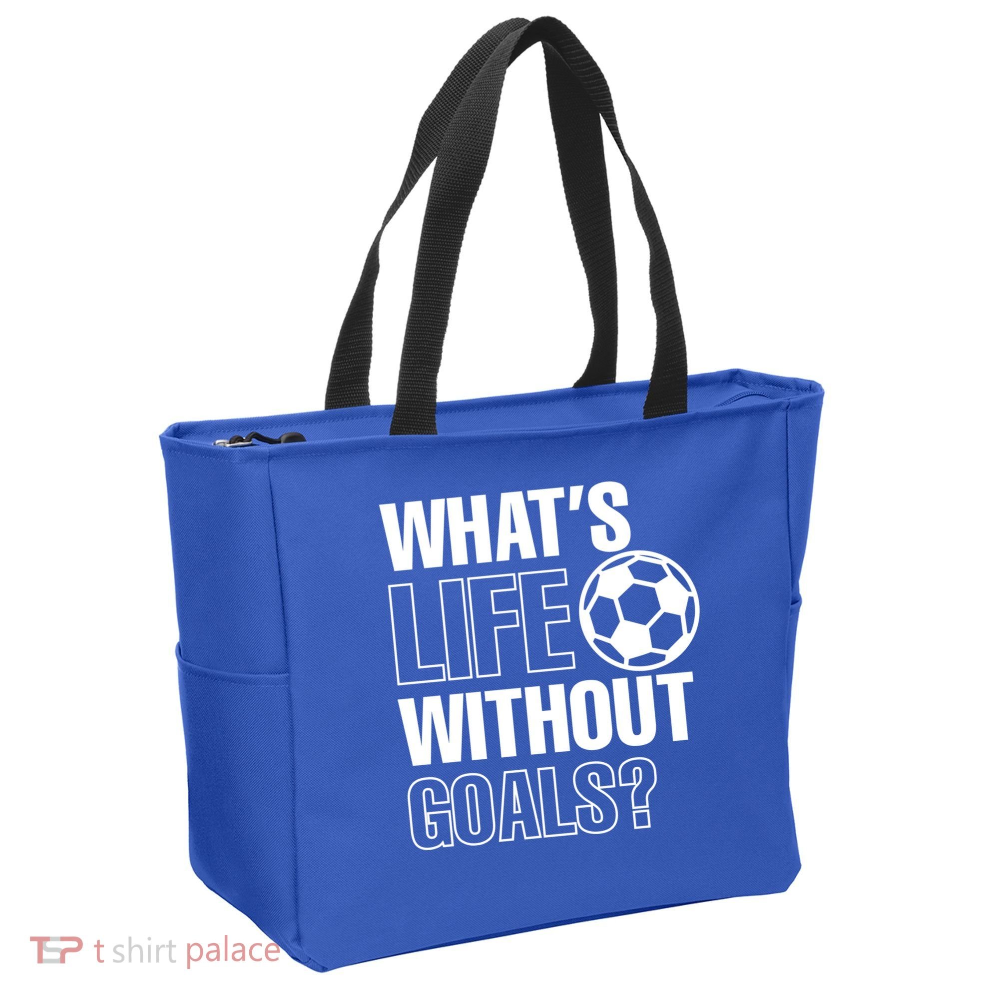 Whats Life Without Goals Soccer Player Coach Gift Tote Bag
