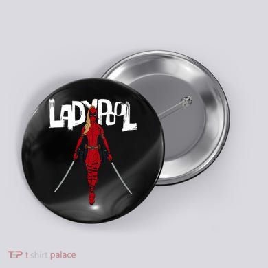 Wolverine Ladypool With Swords Button