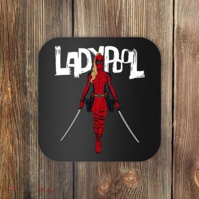 Wolverine Ladypool With Swords Coaster