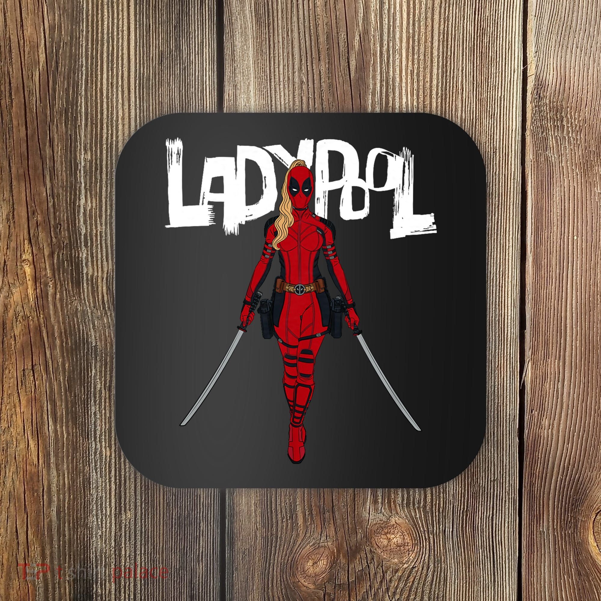 Wolverine Ladypool With Swords Coaster