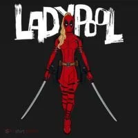 Wolverine Ladypool With Swords Toddler Hoodie thumb 2