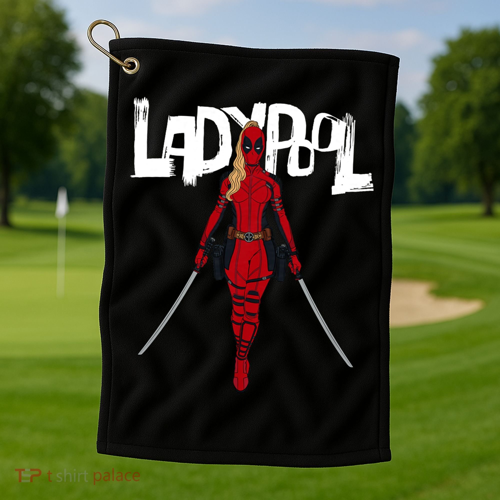 Wolverine Ladypool With Swords Golf Towel