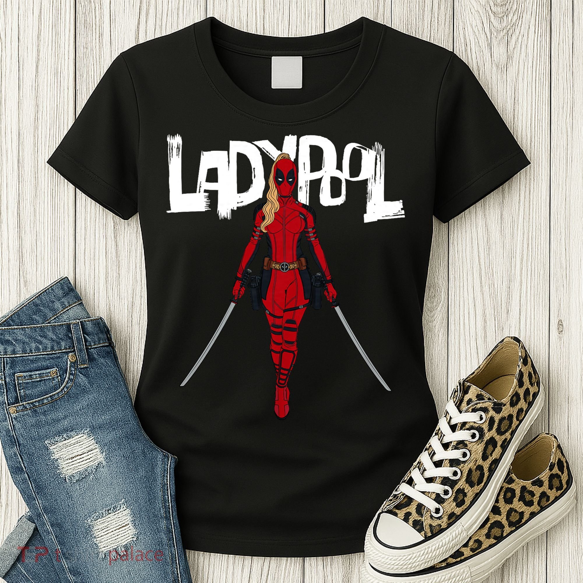 Wolverine Ladypool With Swords Women's T-Shirt