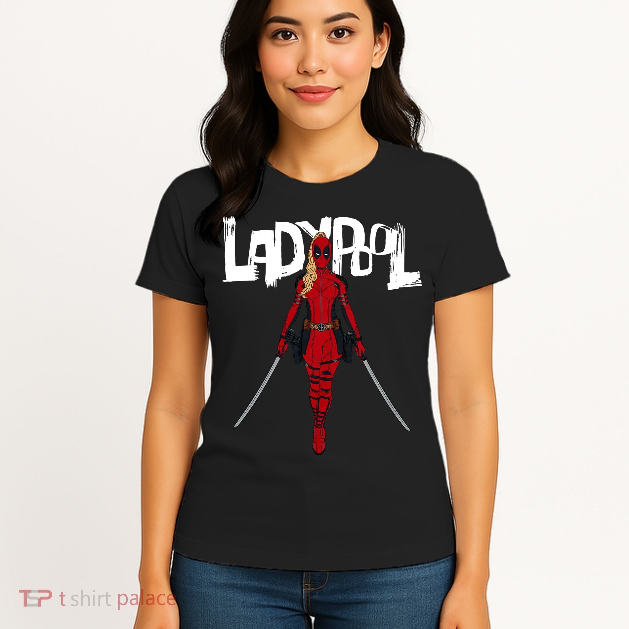 Wolverine Ladypool With Swords Women's T-Shirt