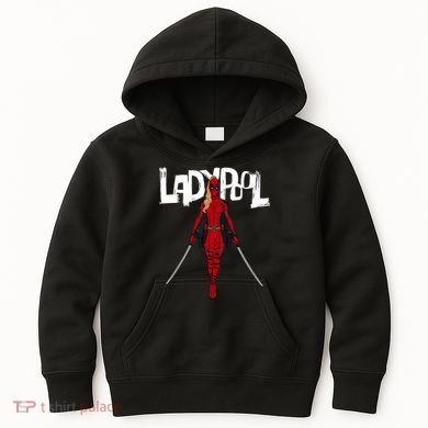 Wolverine Ladypool With Swords Kids Hoodie
