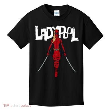 Wolverine Ladypool With Swords Kids T-Shirt