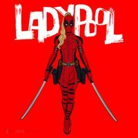 Wolverine Ladypool With Swords Santa Hat thumb 1