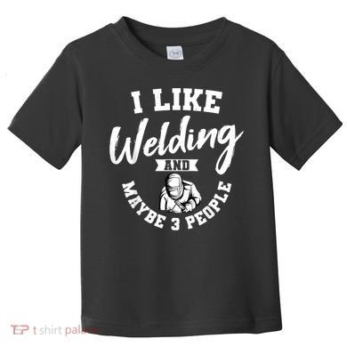 Welding Lover Welder Helmet Metal FabricationFusing MIG Arc Toddler T-Shirt