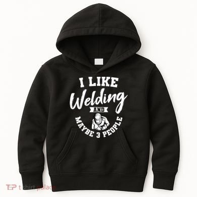 Welding Lover Welder Helmet Metal FabricationFusing MIG Arc Kids Hoodie