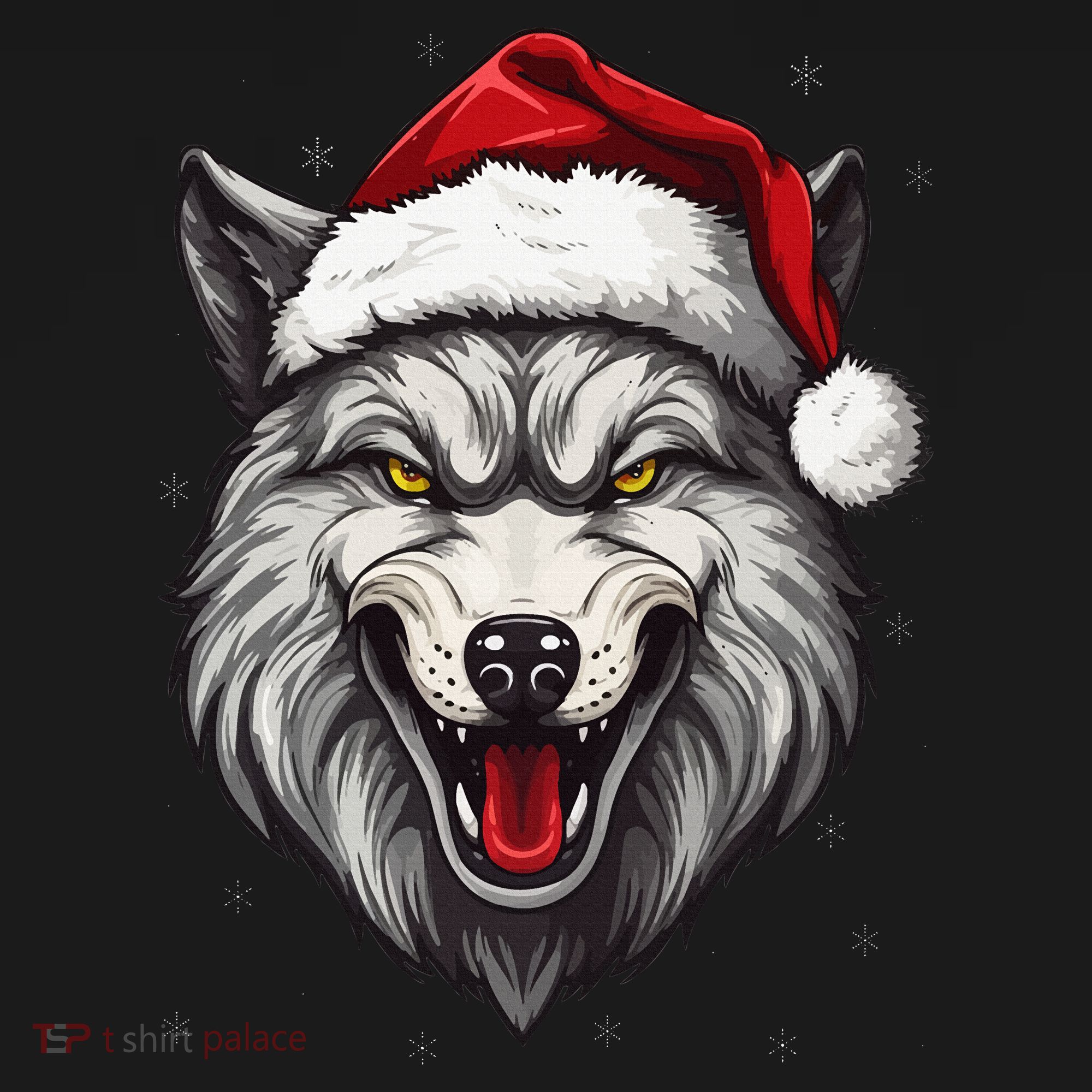 Wolf Lover Xmas Holiday Santa Wolf Christmas Sweatshirt
