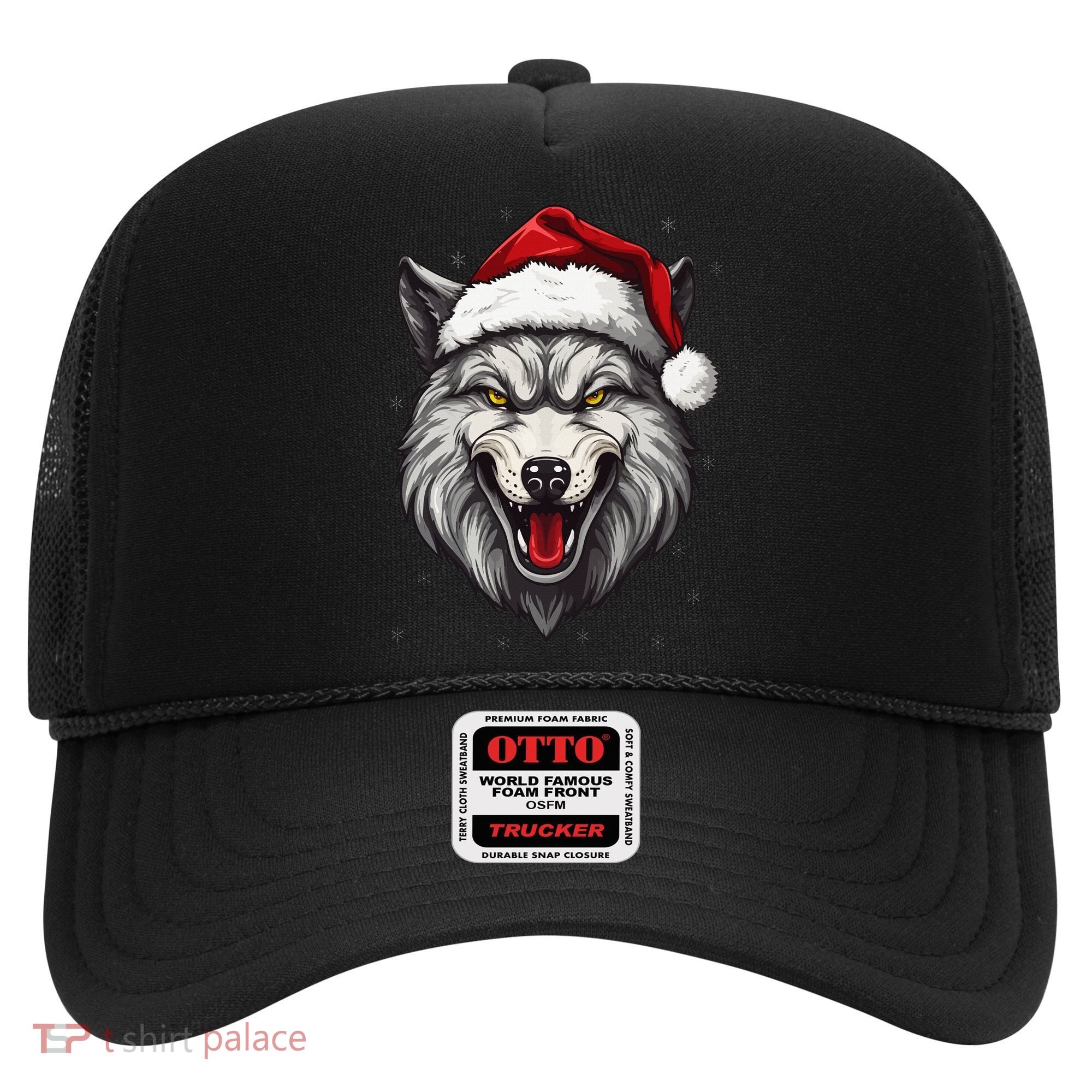 Wolf Lover Xmas Holiday Santa Wolf Christmas Hat