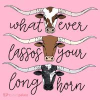 Whatever Lassos Your Longhorn Country Cow Farm Gift Coaster thumb 2