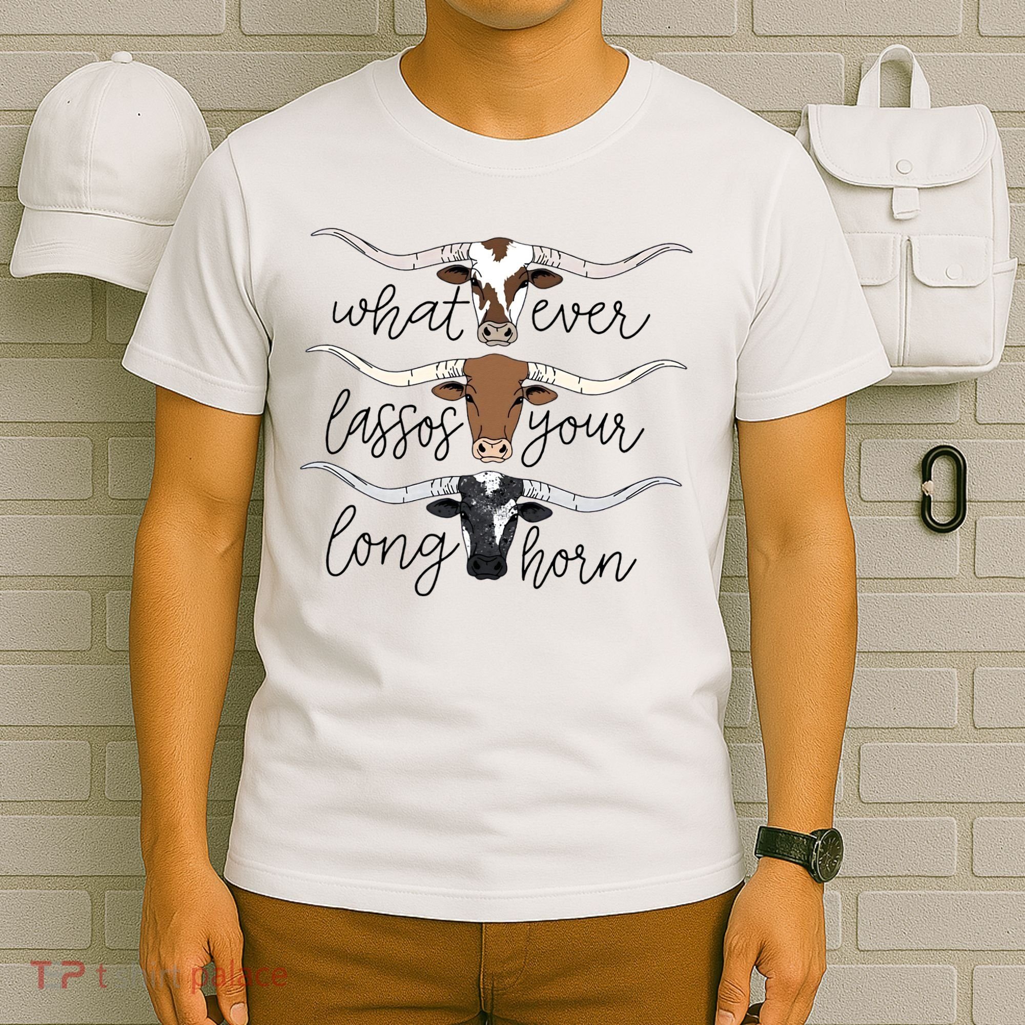Whatever Lassos Your Longhorn Country Cow Farm Gift T-Shirt
