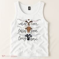 Whatever Lassos Your Longhorn Country Cow Farm Gift Tank Top thumb 2