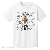 Whatever Lassos Your Longhorn Country Cow Farm Gift Kids T-Shirt thumb 0